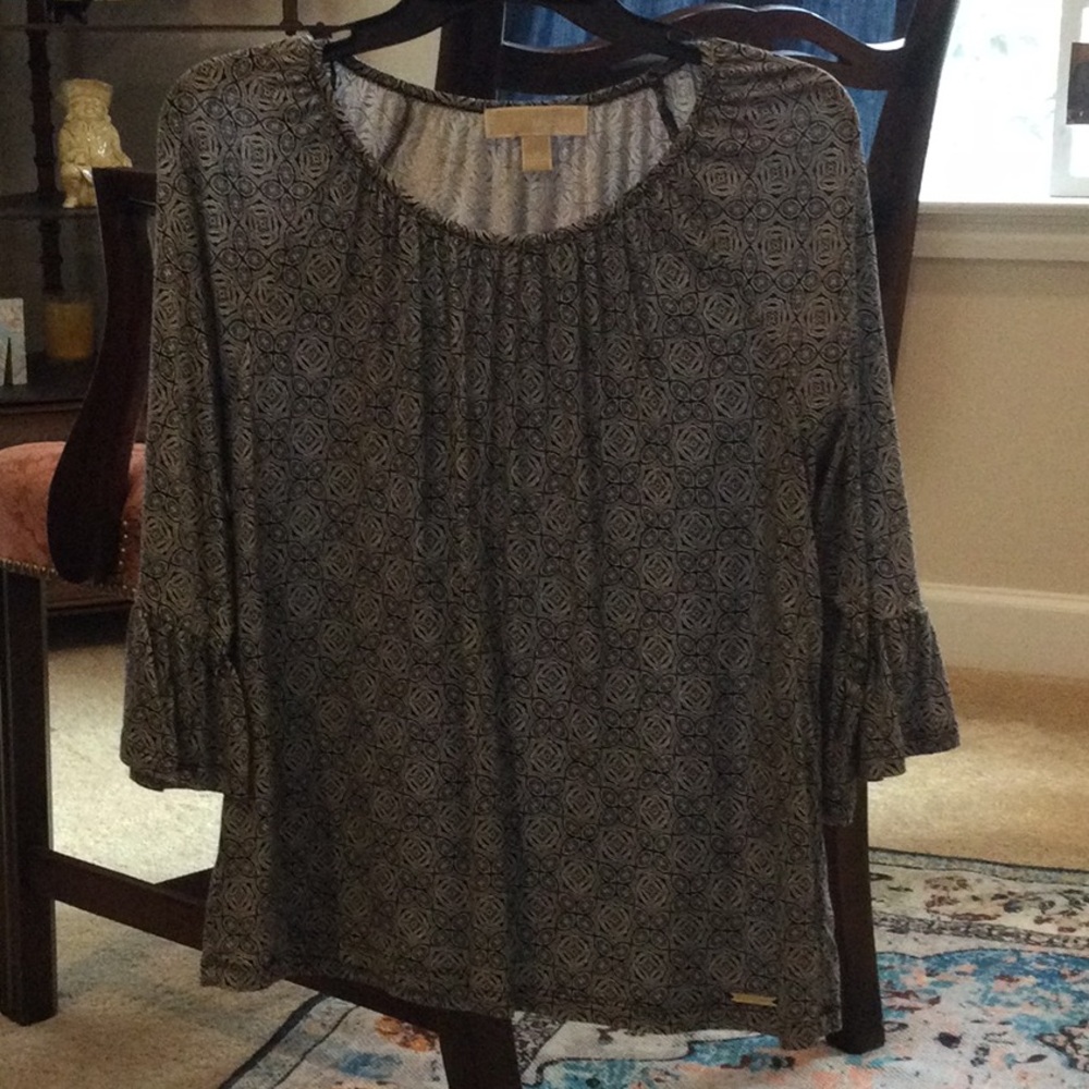 Michael Kors black print top